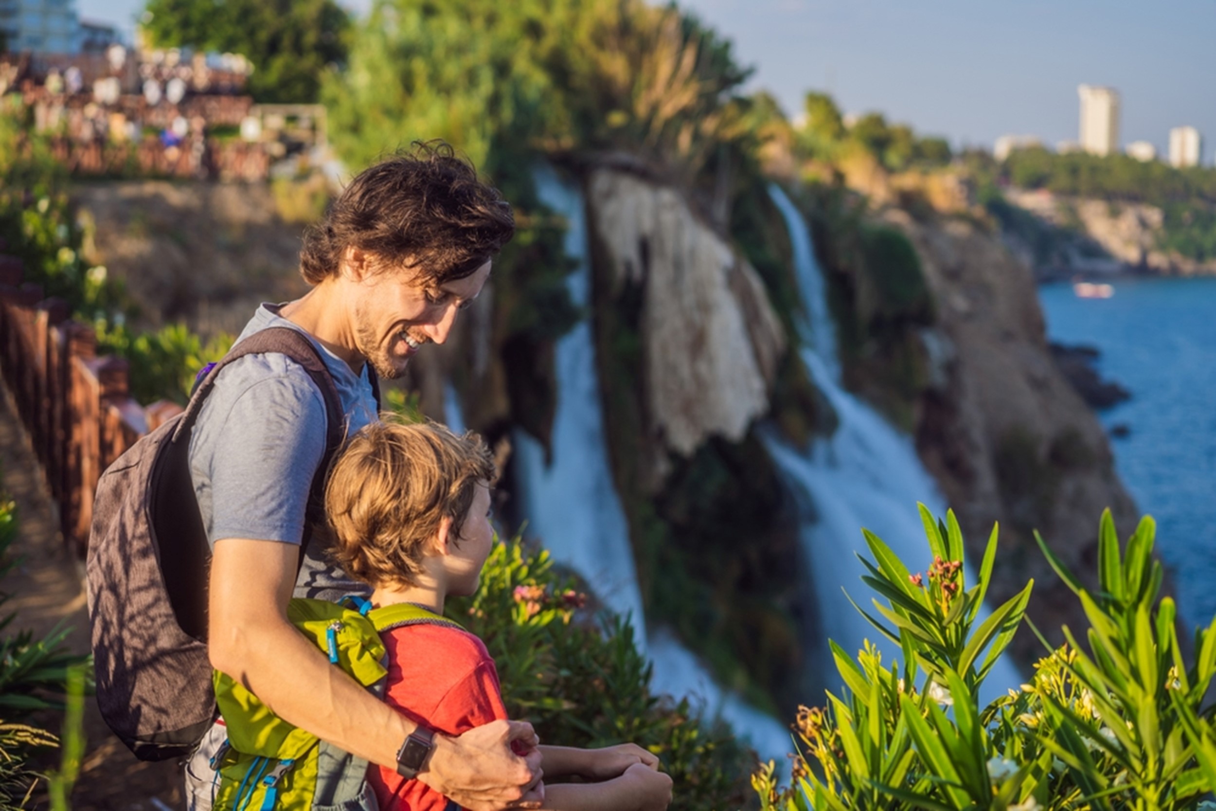 tatal si fiul in vacanta in Turcia